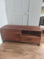 Massief houten TV meubel, Ophalen, Zo goed als nieuw, Minder dan 150 cm, Minder dan 100 cm