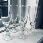 5  prachtige flute champagne prosecco glazen met gouden bal, Huis en Inrichting, Keuken | Servies, Glas of Glazen, Ophalen of Verzenden