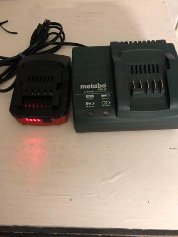 Metabo airlader en accu 18V li- power  23,4 A 30 euro beschikbaar voor biedingen