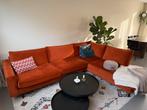 Oranje Velvet Hoekbank Wehkamp - 3 jaar oud, Huis en Inrichting, Ophalen, 250 tot 300 cm, Gebruikt, Hoekbank