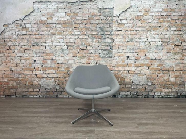 Allermuir Open A640 donkergrijs bij TheReSales, Huis en Inrichting, Fauteuils, Zo goed als nieuw, Metaal, Stof, 50 tot 75 cm, 75 tot 100 cm