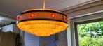 Vintage / space age  oranje hanglamp met diffuser, Kunststof, Gebruikt, Ophalen of Verzenden, Space age