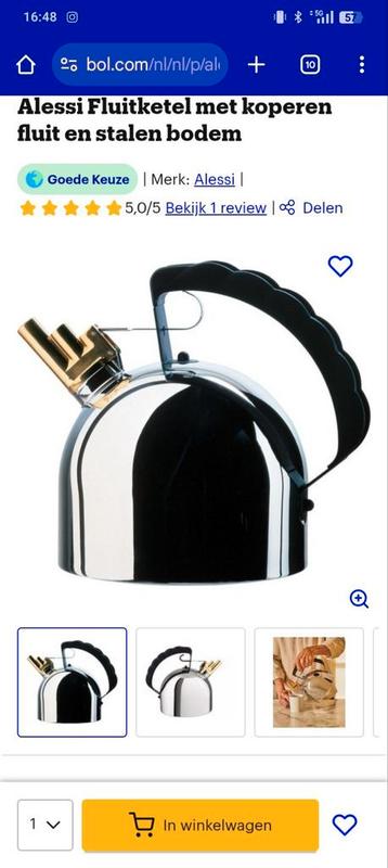 Alessi fluitketel 224.95 nieuw beschikbaar voor biedingen