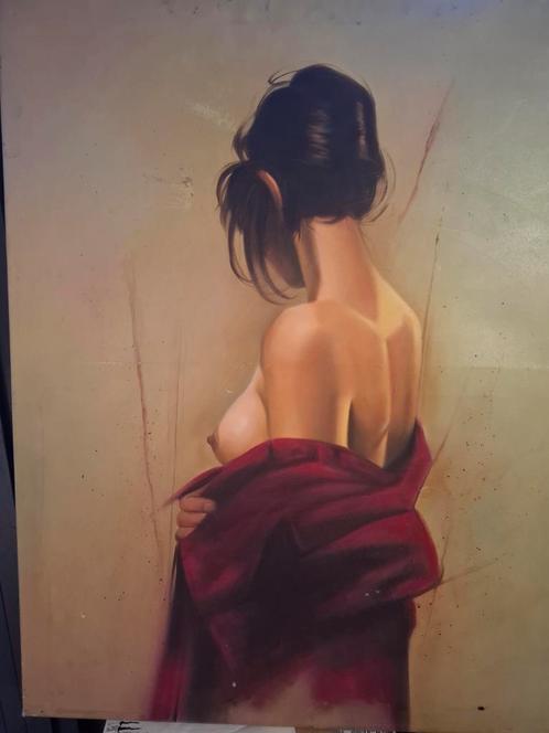 Vrouwelijk Naakt Schilderij, Antiek en Kunst, Kunst | Schilderijen | Klassiek, Ophalen of Verzenden