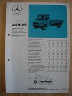 Mercedes 207 208 Tecnische Specificatie Brcohure 1980 207D, Ophalen, Mercedes, Zo goed als nieuw, Mercedes-Benz