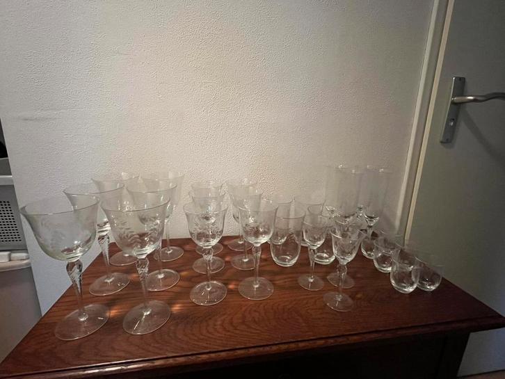 WMF Amalia kristallen glazen – set – handgeslepen – vintage, Antiek en Kunst, Antiek | Glas en Kristal, Ophalen