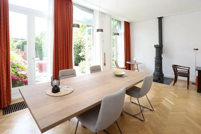 Rode gordijnen voor hoog plafond (330 cm), Huis en Inrichting, Stoffering | Gordijnen en Lamellen, Gebruikt, 200 cm of meer, 150 tot 200 cm