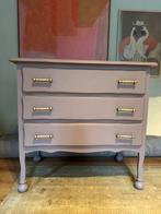 Brocante vintage oude comode, Huis en Inrichting, Zo goed als nieuw, 3 of 4 laden, Minder dan 100 cm, 25 tot 50 cm
