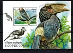 angola 2018 pf blok neushoornvogells birds vogels, Ophalen of Verzenden, Postfris, Dier of Natuur