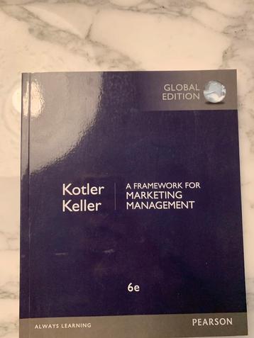 A framework for marketing management beschikbaar voor biedingen
