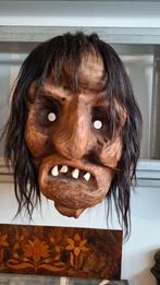 Swiss handgesneden houten masker zie omschrijving, Antiek en Kunst, Ophalen of Verzenden