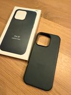 Donkergroene leather case cover hoesje iphone 16pro, Ophalen of Verzenden, Gebruikt