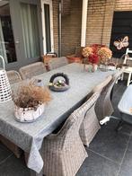 Tuintafel met 6 stoelen, Tuin en Terras, Ophalen, Gebruikt, Rechthoekig, Kunststof