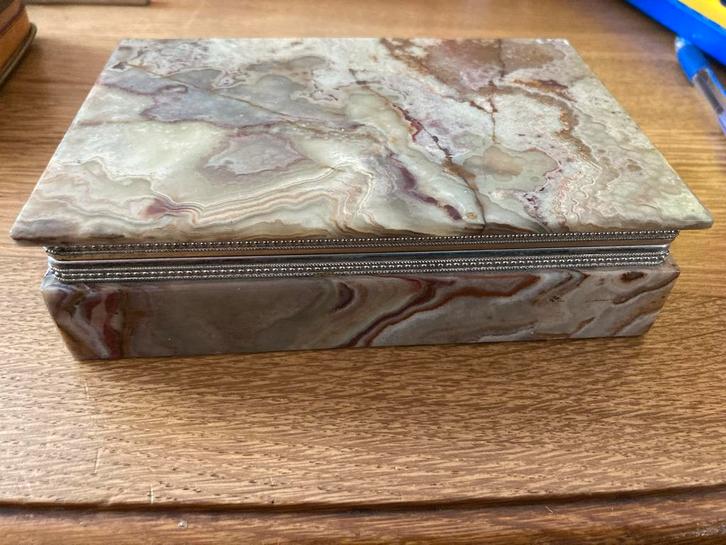 Antiek marmeren sieradendoosje, Antiek en Kunst, Antiek | Woonaccessoires, Ophalen
