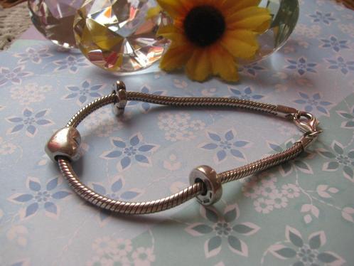 Tedora armband * 19 cm * + 2 x stopper & GRATIS Pandora hart, Sieraden, Tassen en Uiterlijk, Armbanden, Zo goed als nieuw, Zilver