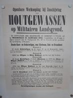 Originele Poster Veiling van Militaire Grond Houtgewassen, Verzenden, A1 t/m A3, Reclame, Rechthoekig Staand