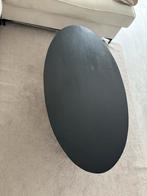 Zwarte ovale salontafel, Huis en Inrichting, Tafels | Salontafels, Ophalen, Gebruikt, 100 tot 150 cm, 50 tot 100 cm