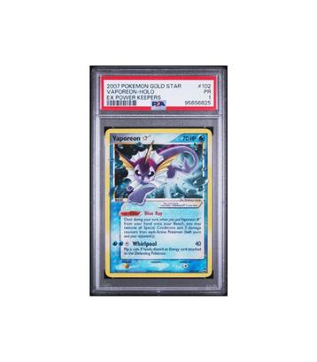 Pokemon Vaporeon Gold Star EX Power Keepers Holo #102 PSA 1 beschikbaar voor biedingen