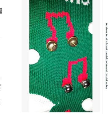 kerstsok kerst sok met muzieknoten met muziek noten, decor beschikbaar voor biedingen