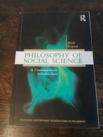 Philosophy of Social Science - Mark Risjord, Boeken, Filosofie, Ophalen of Verzenden, Zo goed als nieuw, Logica of Wetenschapsfilosofie