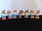 Set van 7 dwergen van Rubbertoys made in Italy, Ophalen of Verzenden, Sneeuwwitje of Doornroosje, Gebruikt, Beeldje of Figuurtje