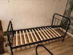 Eenpersoonsbed 2x - Metalen frame met lattenbodem, Ophalen, 90 cm, Eenpersoons, Zwart