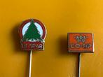 2x emaille spelde supermarkt De Spar Co-op, Verzamelen, Ophalen of Verzenden, Gebruikt, Overige onderwerpen, Speldje of Pin