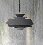 Louis Poulsen style hanglamp 43 cm.Deens design grijs metaal, Gebruikt, Vintage, Ophalen of Verzenden, 75 cm of meer