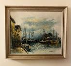 Olieverf schilderij havengezicht, Ophalen
