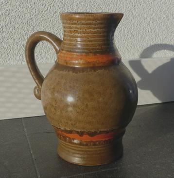Strehla 9010 vintage vaas East-Germany oorvaas bruin oranje beschikbaar voor biedingen