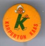 2 Karperton kaas buttons ( K_154-155 ), Verzenden, Zo goed als nieuw, Transport, Speldje of Pin