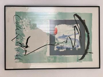 Ingelijst abstract kunstwerk van Carla Raadsveld beschikbaar voor biedingen