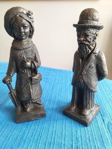 Abraham en Sara beeldjes in brons look 26,5 cm hoog  beschikbaar voor biedingen