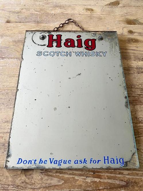 Originele vintage jaren 50 Haig Whisky reclame-wandspiegel, Verzamelen, Merken en Reclamevoorwerpen, Gebruikt, Overige typen, Ophalen