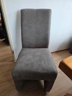 4 Grijze Stoffen eetkamer Stoelen, Huis en Inrichting, Stoelen, Ophalen, Gebruikt, Grijs, Stof