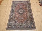 Vintage handgeknoopt perzisch tapijt kashan 195x129, 100 tot 150 cm, 150 tot 200 cm, Gebruikt, Rechthoekig