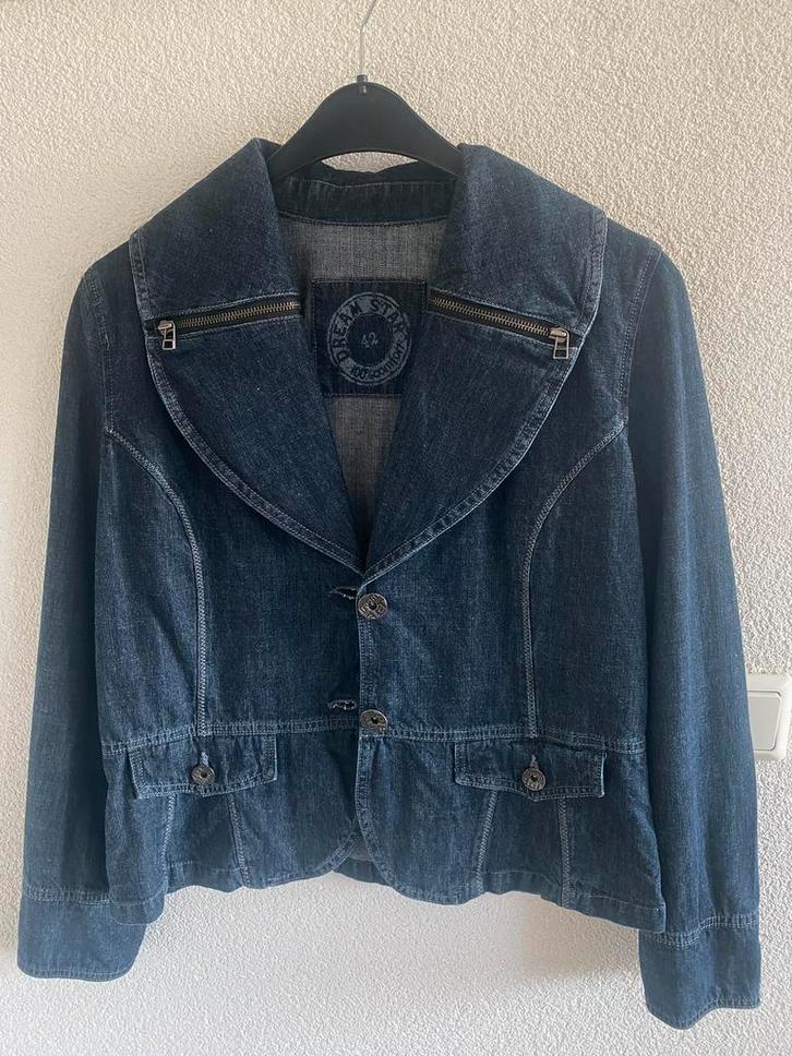 Spijkerjasje Dreamstar, Kleding | Dames, Jasjes, Kostuums en Pakken, Nieuw, Jasje, Blauw, Ophalen of Verzenden