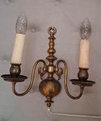 Antiek koperen kroonluchter wandlamp, Verzenden, Gebruikt