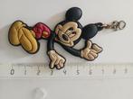 Vintage Disney Mickey Mouse Rubber hanger zonder ring, Ophalen of Verzenden, Mickey Mouse, Gebruikt, Beeldje of Figuurtje