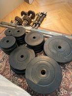 Halterset 87kg - Gewichten en Stangen, Sport en Fitness, Ophalen of Verzenden, Gebruikt, Armen, Halterset