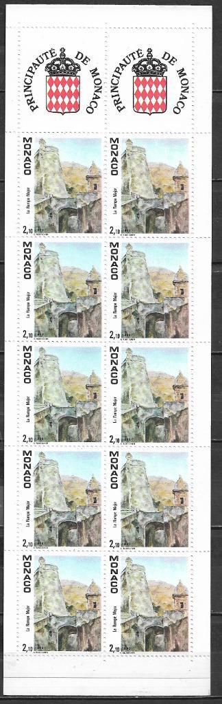 Monaco 1990 Postzegelboekje oud Monaco 2,10F pfris ongevouwe beschikbaar voor biedingen