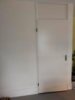 Deur binnendeur wit opdekdeur inclusief kozijn 3x, Doe-het-zelf en Verbouw, Ophalen, Glas, 80 tot 100 cm, Binnendeur