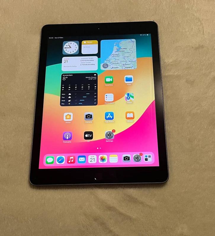 iPad 6e generatie (A1893) - Goed Onderhouden, Computers en Software, Apple iPads, Gebruikt, Apple iPad, Wi-Fi, 9 inch, 32 GB, Grijs