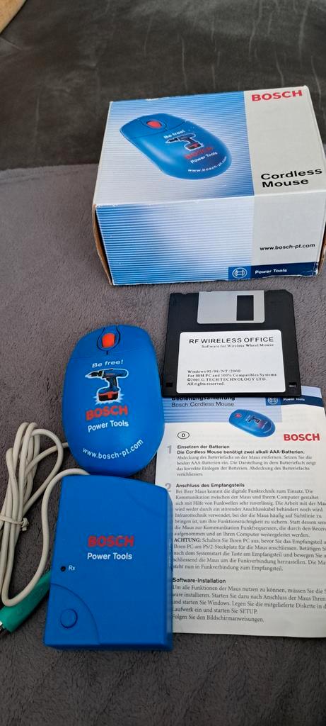 Vintage Bosch Draadloze Muis - Collectorsitem!, Computers en Software, Muizen, Ophalen of Verzenden