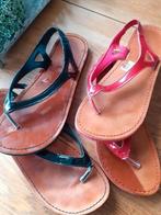 Lak slippers met hielband mt 41, Slippers, Verzenden, Zo goed als nieuw, Rood