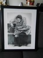 Tekening van oude vrouw leuk voor pedicure praktijk, Ophalen of Verzenden