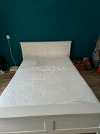 Ikea Hemnes bed inclusief matras en topper, Huis en Inrichting, Slaapkamer | Bedden, Gebruikt, 140 cm, Wit, Hout