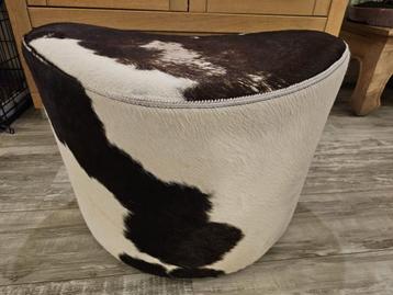 Ikea poef Delikat Stokholm white/black sthlm. Pouffe leather beschikbaar voor biedingen