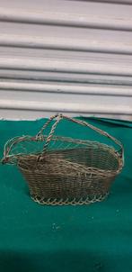 Wijnfles mand vintage brocante, geheel van draad metaal, Ophalen of Verzenden, 'T Olde Gre-j, Info@toldegrej.nl, Endepoelstraat 20f Didam