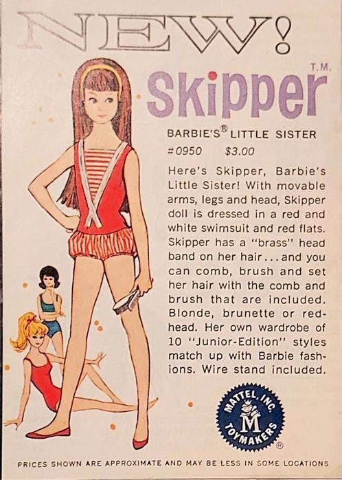 Vintage Mattel Barbie folder 1963 sprookjes Skipper Allan, Verzamelen, Poppen, Zo goed als nieuw, Overige typen, Ophalen of Verzenden